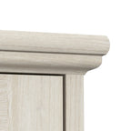 Buffet bahut de 117 cm avec portes vitrées — chêne blanc lin