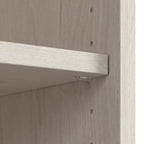Buffet bahut de 117 cm avec portes vitrées — chêne blanc lin