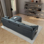 Canapé sectionnel avec pouf et coussins amovibles