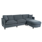 Canapé sectionnel avec pouf et coussins amovibles