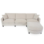 Canapé sectionnel avec pouf et coussins amovibles