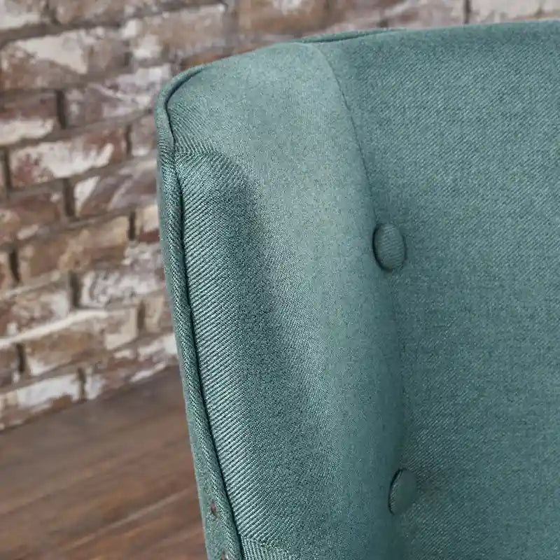 Fauteuil d'appoint rembourré avec clous décoratifs