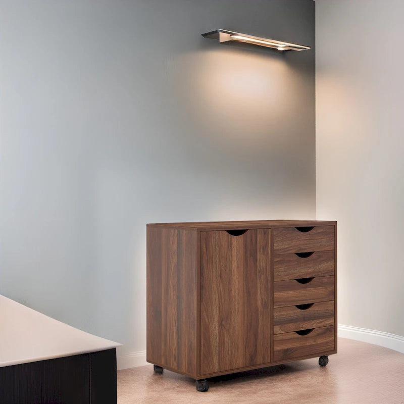 Meuble de rangement 5 tiroirs sur roulettes