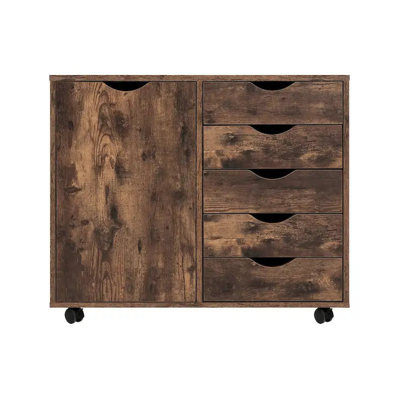 Meuble de rangement 5 tiroirs sur roulettes