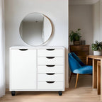 Meuble de rangement 5 tiroirs sur roulettes