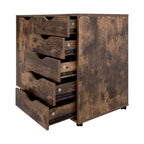 Meuble de rangement 5 tiroirs sur roulettes