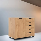 Meuble de rangement 5 tiroirs sur roulettes