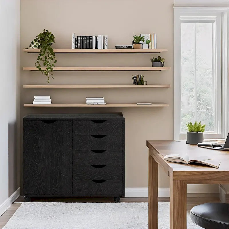 Meuble de rangement 5 tiroirs sur roulettes