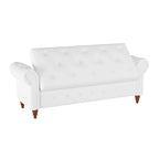 Banc de rangement de 160 cm avec accoudoirs roulés et capitonnage à boutons