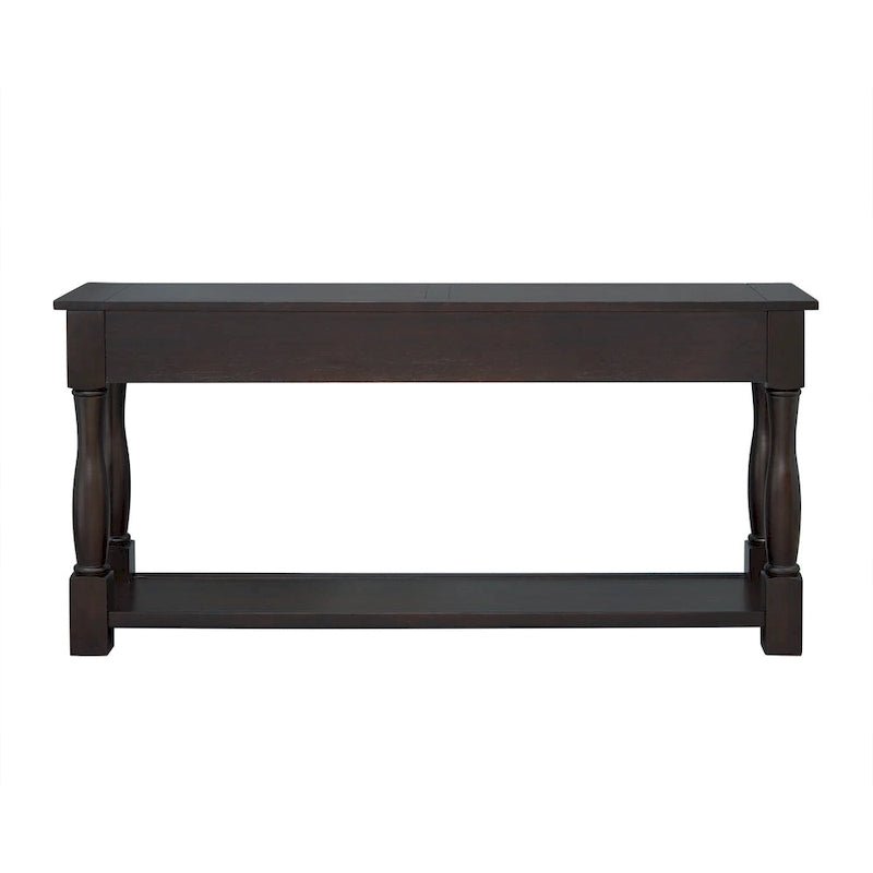 Console de 64 pouces avec tiroirs et étagère inférieure
