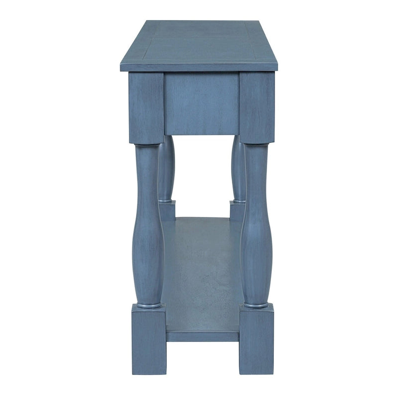 Console de 64 pouces avec tiroirs et étagère inférieure