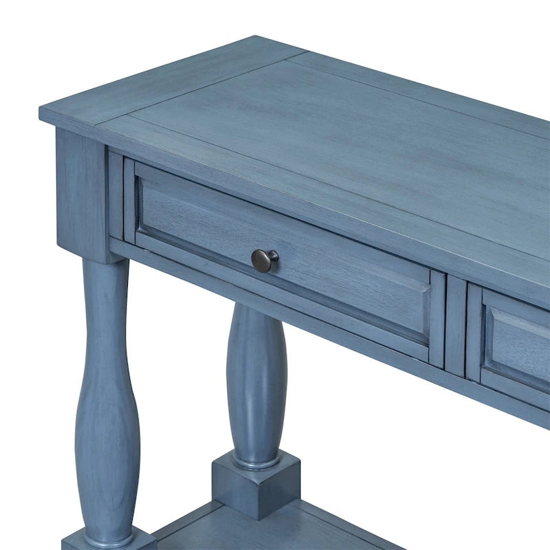 Console de 64 pouces avec tiroirs et étagère inférieure