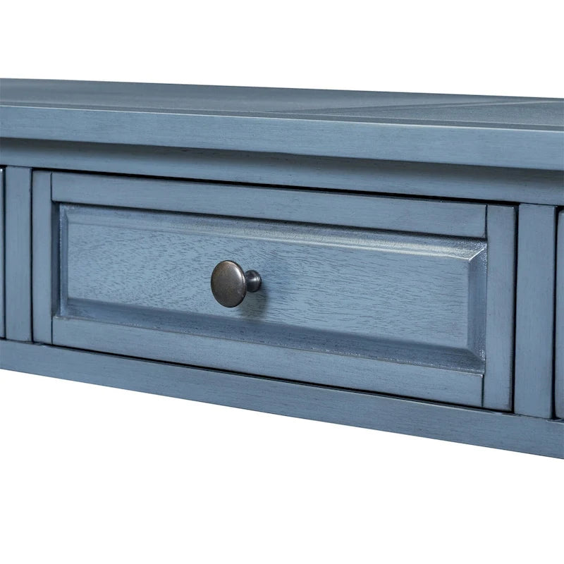 Console de 64 pouces avec tiroirs et étagère inférieure