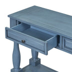 Console de 64 pouces avec tiroirs et étagère inférieure