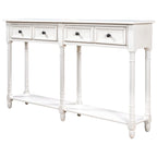 Console de table avec deux tiroirs de rangement et une étagère inférieure pour le salon et l'entrée