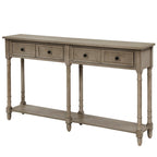 Console de table avec deux tiroirs de rangement et une étagère inférieure pour le salon et l'entrée