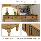 Console de table avec deux tiroirs de rangement et une étagère inférieure pour le salon et l'entrée