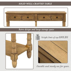 Console de table avec deux tiroirs de rangement et une étagère inférieure pour le salon et l'entrée