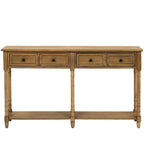 Console de table avec deux tiroirs de rangement et une étagère inférieure pour le salon et l'entrée