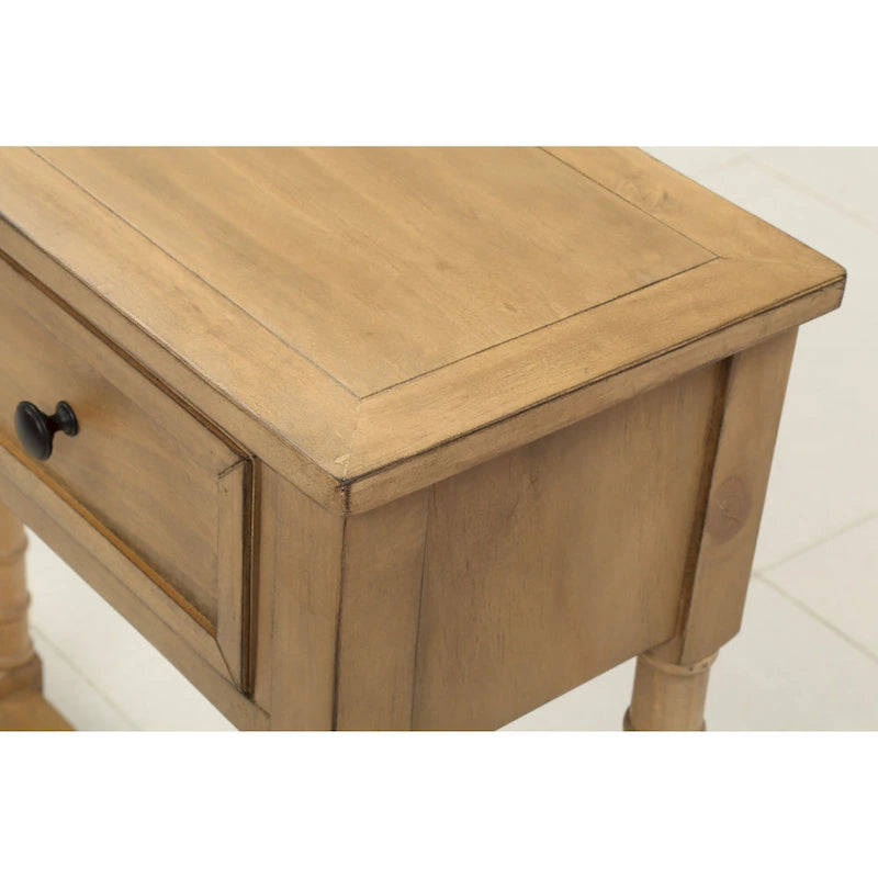 Console de table avec deux tiroirs de rangement et une étagère inférieure pour le salon et l'entrée