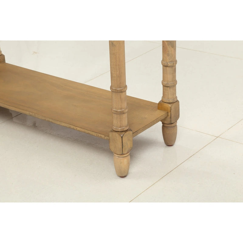 Console de table avec deux tiroirs de rangement et une étagère inférieure pour le salon et l'entrée