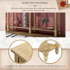 Console de table avec deux tiroirs de rangement et une étagère inférieure pour le salon et l'entrée