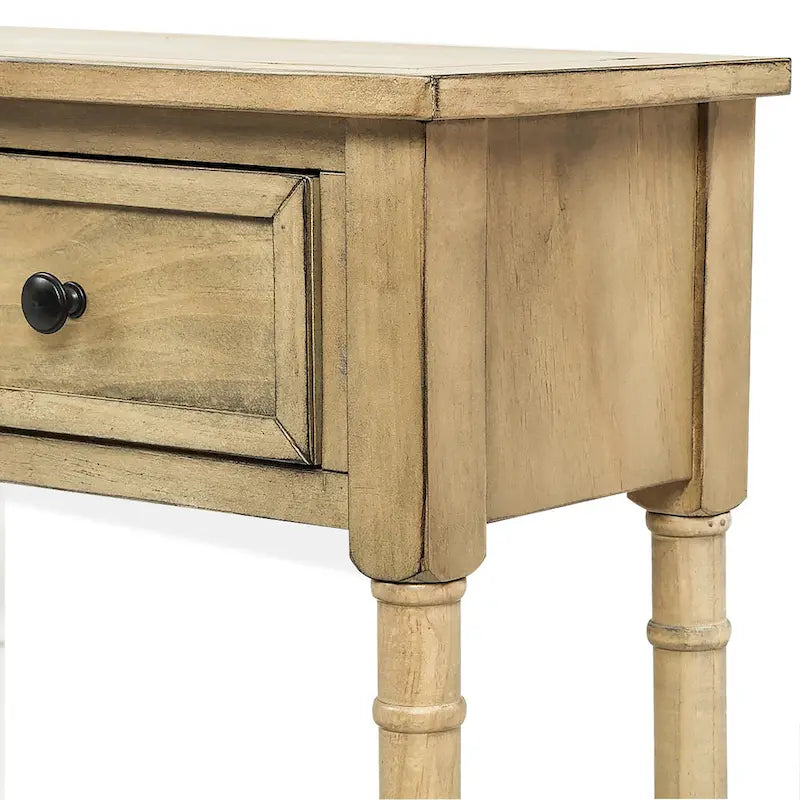 Console de table avec deux tiroirs de rangement et une étagère inférieure pour le salon et l'entrée