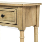 Console de table avec deux tiroirs de rangement et une étagère inférieure pour le salon et l'entrée