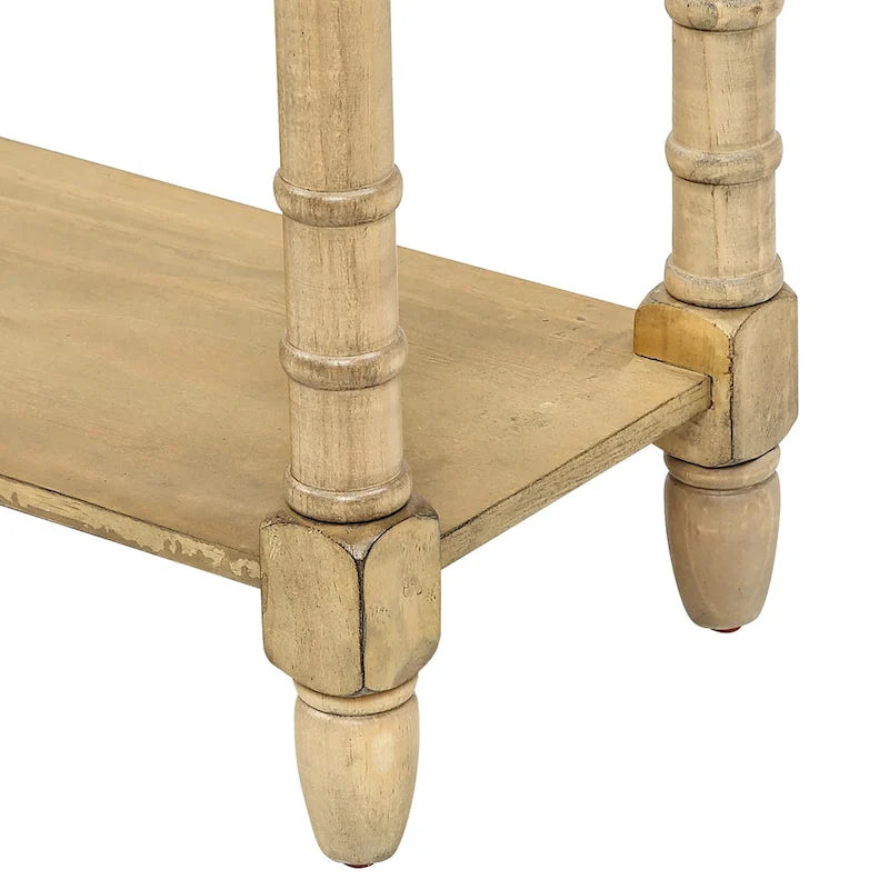 Console de table avec deux tiroirs de rangement et une étagère inférieure pour le salon et l'entrée