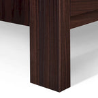 Table de chevet à 2 tiroirs avec surface aspect bois