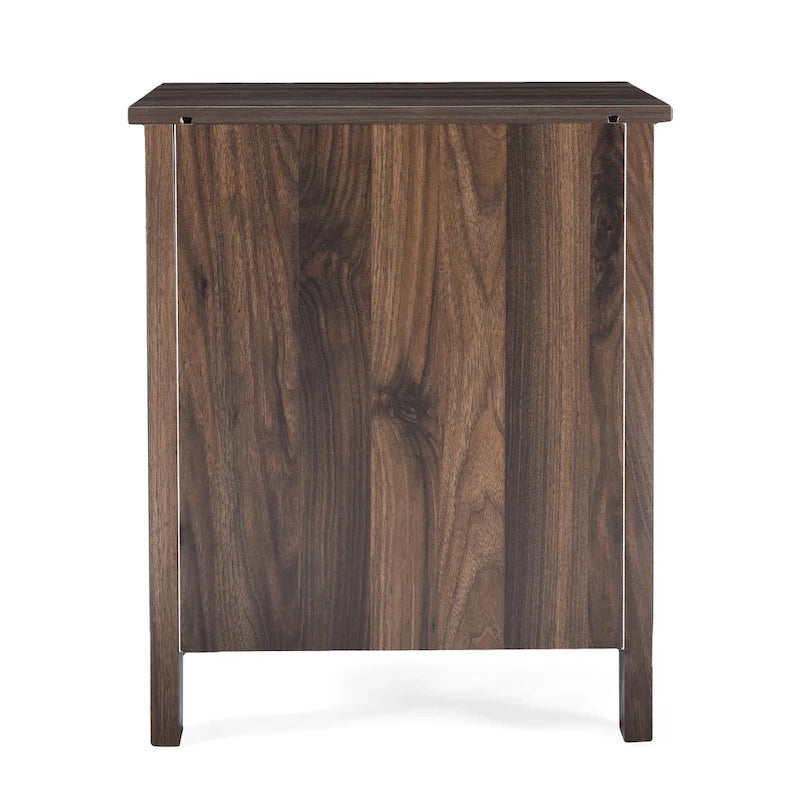 Table de chevet à 2 tiroirs avec surface aspect bois