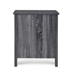 Table de chevet à 2 tiroirs avec surface aspect bois
