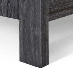 Table de chevet à 2 tiroirs avec surface aspect bois