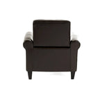 Fauteuil club en cuir reconstitué marron