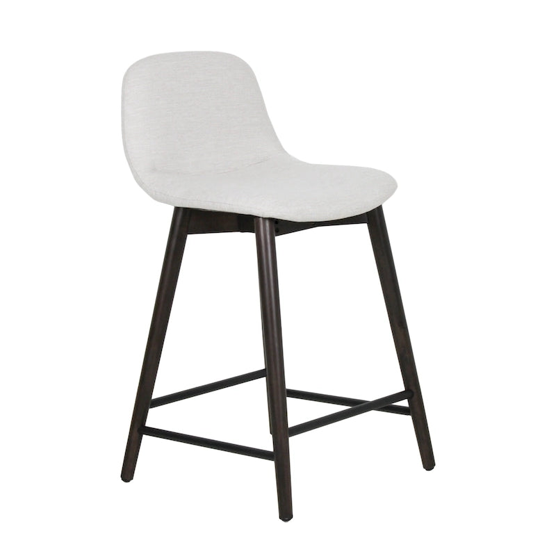 Tabouret de comptoir rembourré avec repose-pieds