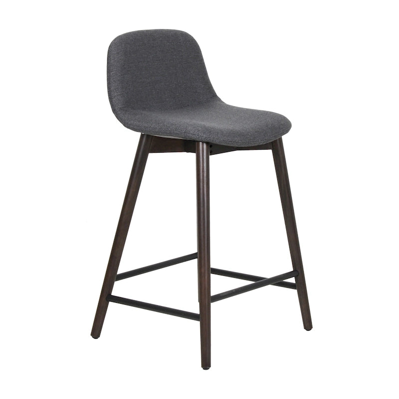 Tabouret de comptoir rembourré avec repose-pieds