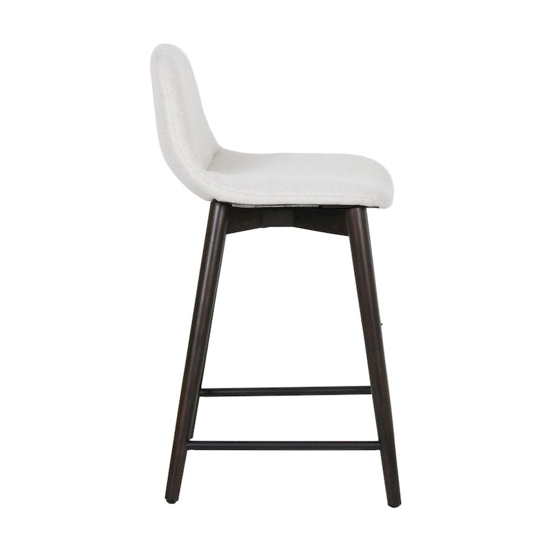 Tabouret de comptoir rembourré avec repose-pieds