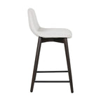 Tabouret de comptoir rembourré avec repose-pieds