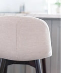 Tabouret de comptoir rembourré avec repose-pieds