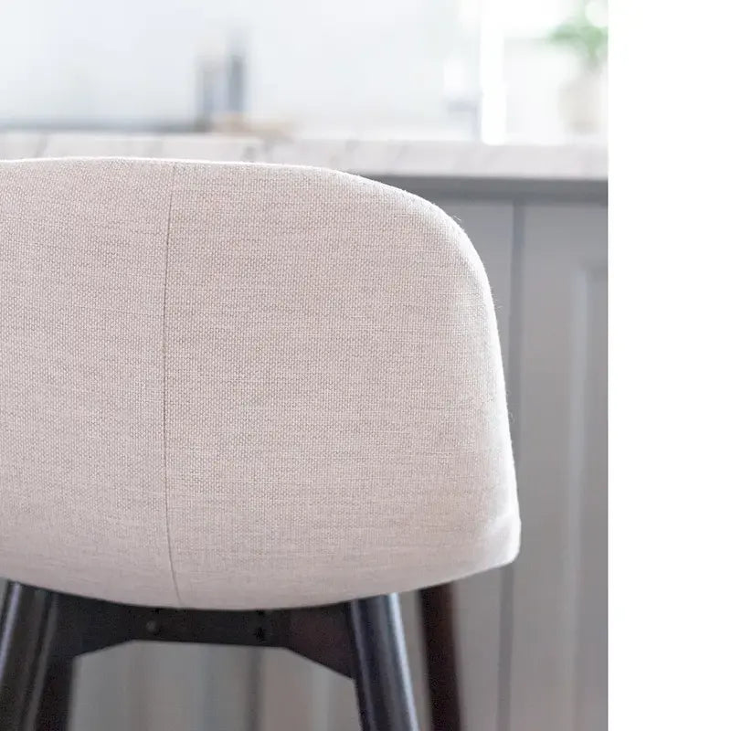 Tabouret de comptoir rembourré avec repose-pieds