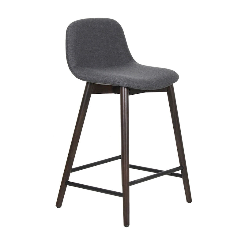 Tabouret de comptoir rembourré avec repose-pieds