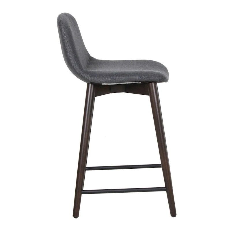Tabouret de comptoir rembourré avec repose-pieds