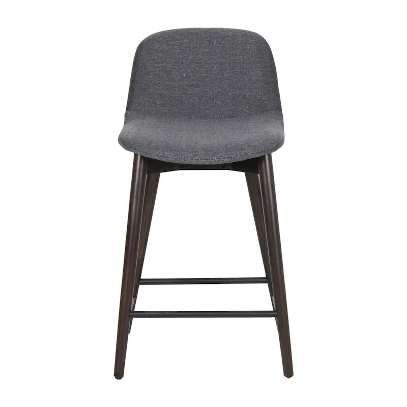Tabouret de comptoir rembourré avec repose-pieds