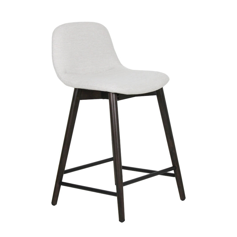 Tabouret de comptoir rembourré avec repose-pieds