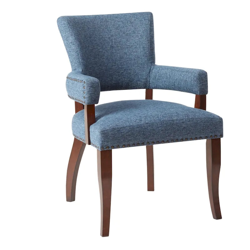 Chaise de salle à manger avec accoudoirs et assise en tissu