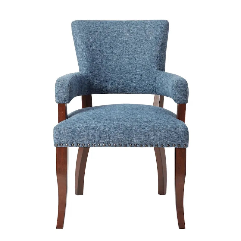 Chaise de salle à manger avec accoudoirs et assise en tissu