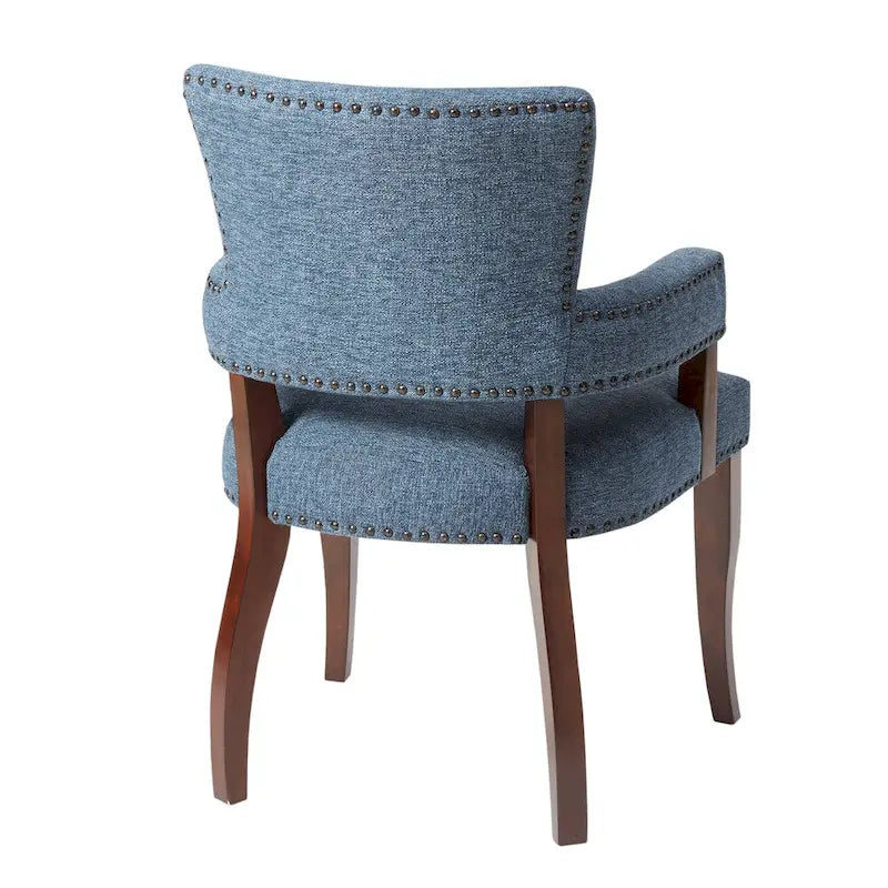 Chaise de salle à manger avec accoudoirs et assise en tissu