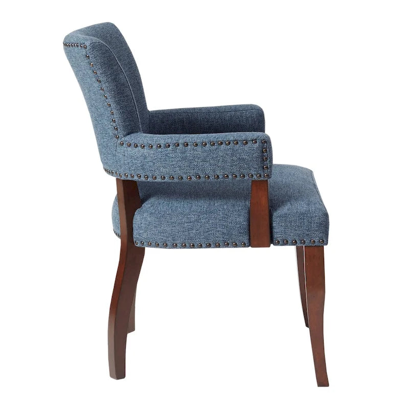 Chaise de salle à manger avec accoudoirs et assise en tissu