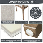 Causeuse en rotin beige avec cadre en bois massif