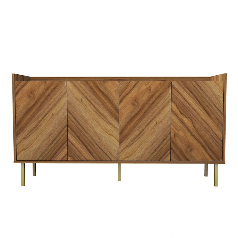 Console de buffet avec pieds dorés et rangement